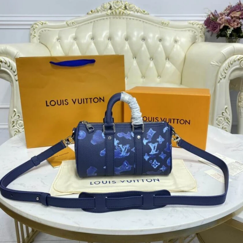Mythick ru Textile l Louis Vuitton Keepall XS Blue