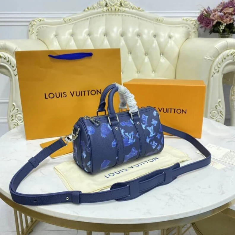 Mythick ru Textile l Louis Vuitton Keepall XS Blue