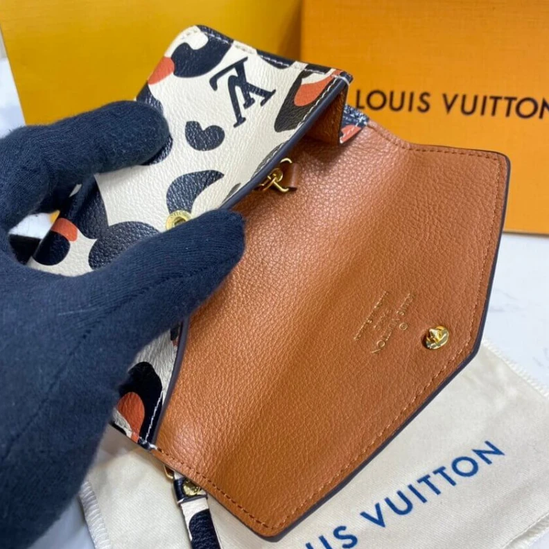 Lv belts replica Goldcolor Louis Vuitton Key Pouch Caramel