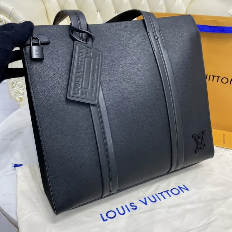 Mythick ru Black gra Louis Vuitton LV Aerogram Tote Bag