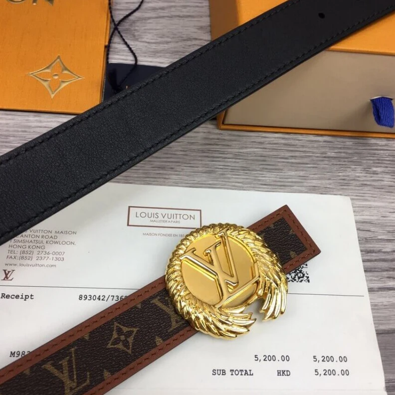 Lv belts replica LV Initia Louis Vuitton LV Chain 30mm Reversible Belt