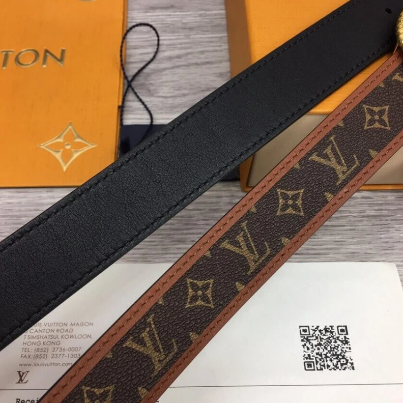 Lv belts replica LV Initia Louis Vuitton LV Chain 30mm Reversible Belt