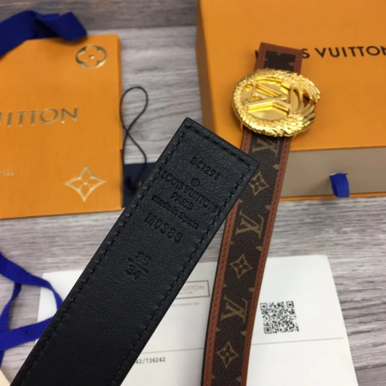 Lv belts replica LV Initia Louis Vuitton LV Chain 30mm Reversible Belt