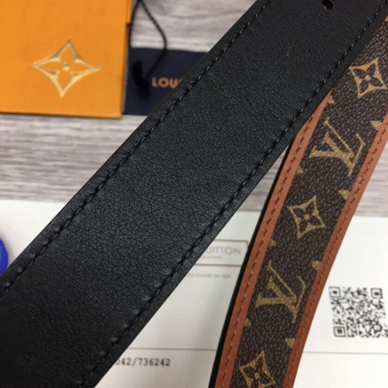Lv belts replica LV Initia Louis Vuitton LV Chain 30mm Reversible Belt
