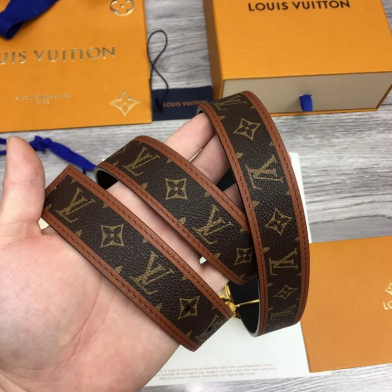 Lv belts replica LV Initia Louis Vuitton LV Chain 30mm Reversible Belt