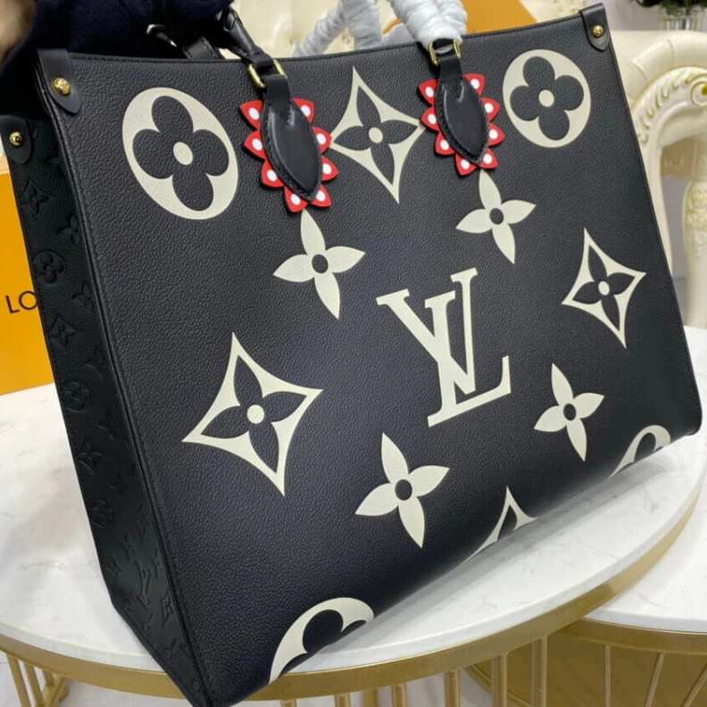 Louis vuitton locations Grained c Louis Vuitton LV Crafty OnTheGo GM Black Cream