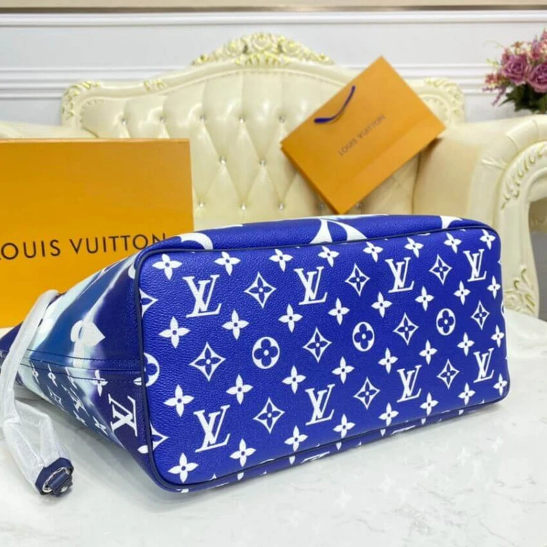 Replica bags Textile l Louis Vuitton LV Escale Neverfull MM Blue