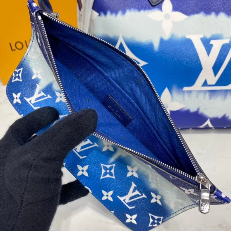 Replica bags Textile l Louis Vuitton LV Escale Neverfull MM Blue