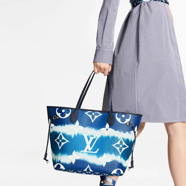 Replica bags Textile l Louis Vuitton LV Escale Neverfull MM Blue