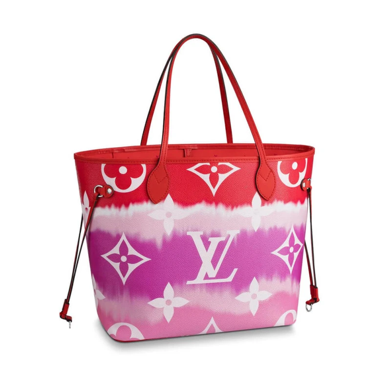 Large zip Louis Vuitton LV Escale Neverfull MM Red