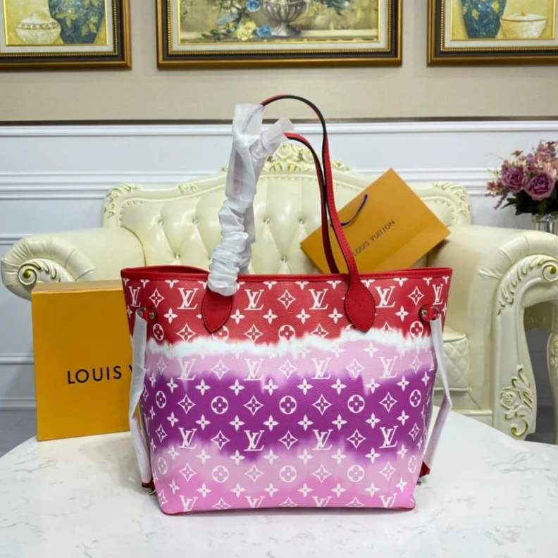 Lv belts replica Large zip Louis Vuitton LV Escale Neverfull MM Red