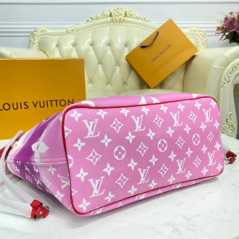 Lv belts replica Large zip Louis Vuitton LV Escale Neverfull MM Red