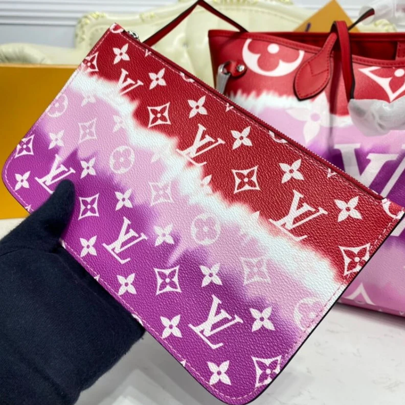Lv belts replica Large zip Louis Vuitton LV Escale Neverfull MM Red