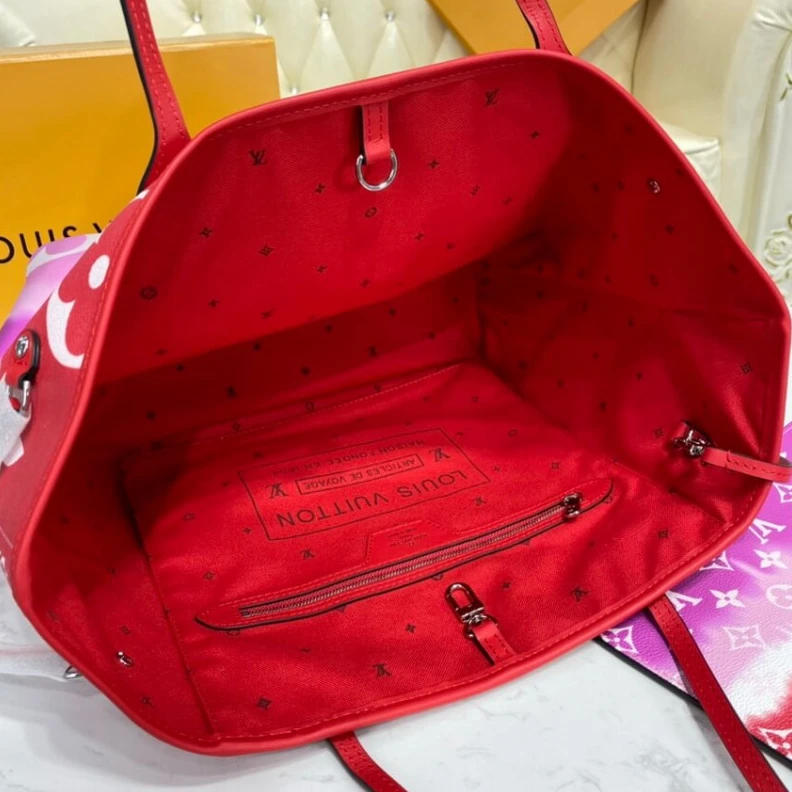 Lv belts replica Large zip Louis Vuitton LV Escale Neverfull MM Red