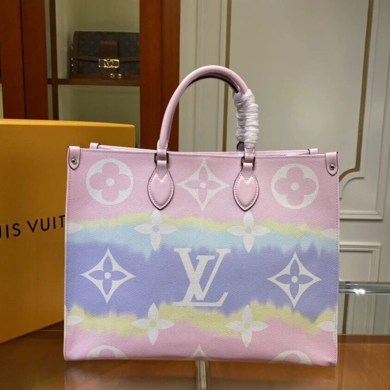 Replica bag Flat zipp Louis Vuitton LV Escale Onthego GM Pastel Pink