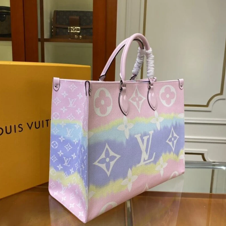 Replica bag Flat zipp Louis Vuitton LV Escale Onthego GM Pastel Pink