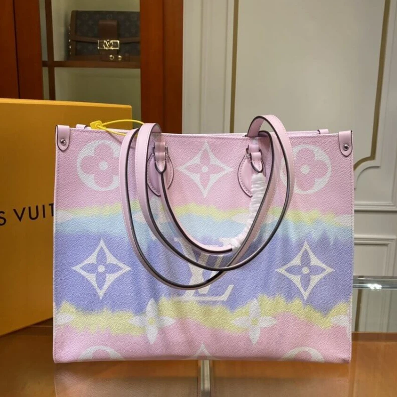 Replica bag Flat zipp Louis Vuitton LV Escale Onthego GM Pastel Pink