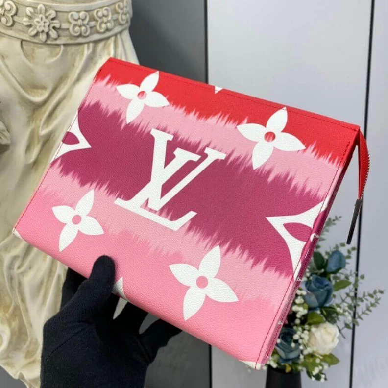 Louis vuitton locations Red pink Louis Vuitton LV Escale Toiletry Pouch 26 Red Pink