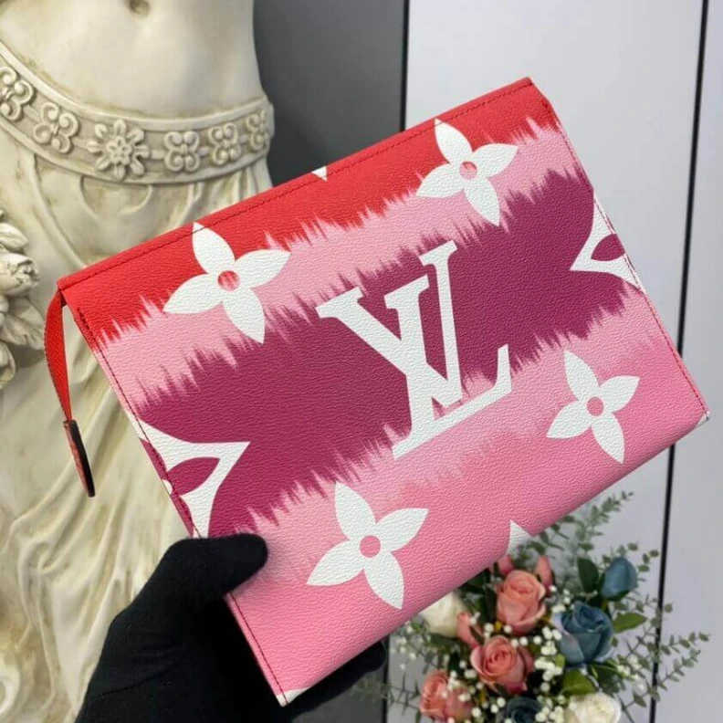Louis vuitton locations Red pink Louis Vuitton LV Escale Toiletry Pouch 26 Red Pink