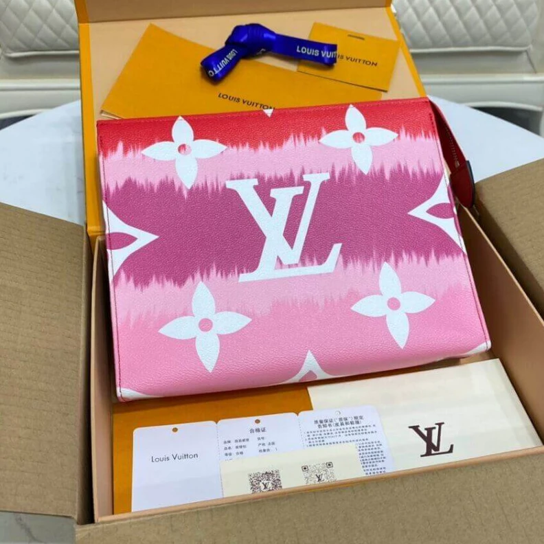 Louis vuitton locations Red pink Louis Vuitton LV Escale Toiletry Pouch 26 Red Pink