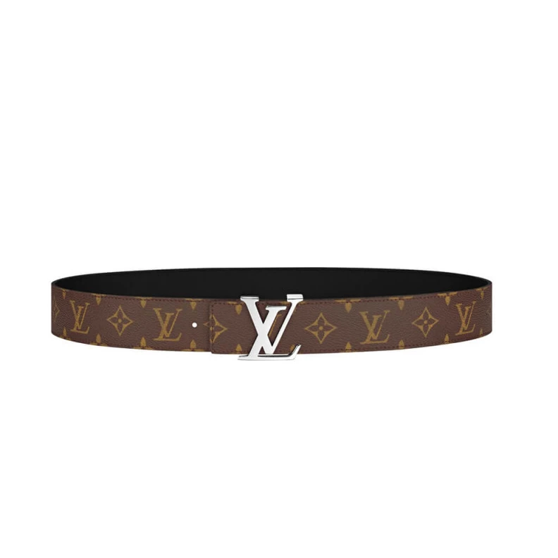 Shiny sil Louis Vuitton LV Initiales 40mm Reversible Belt