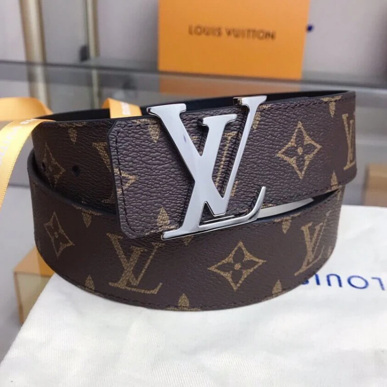 Lv belts replica Shiny sil Louis Vuitton LV Initiales 40mm Reversible Belt