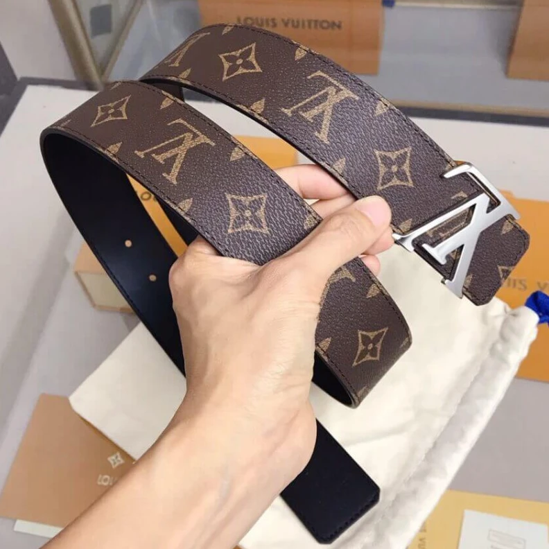 Lv belts replica Shiny sil Louis Vuitton LV Initiales 40mm Reversible Belt