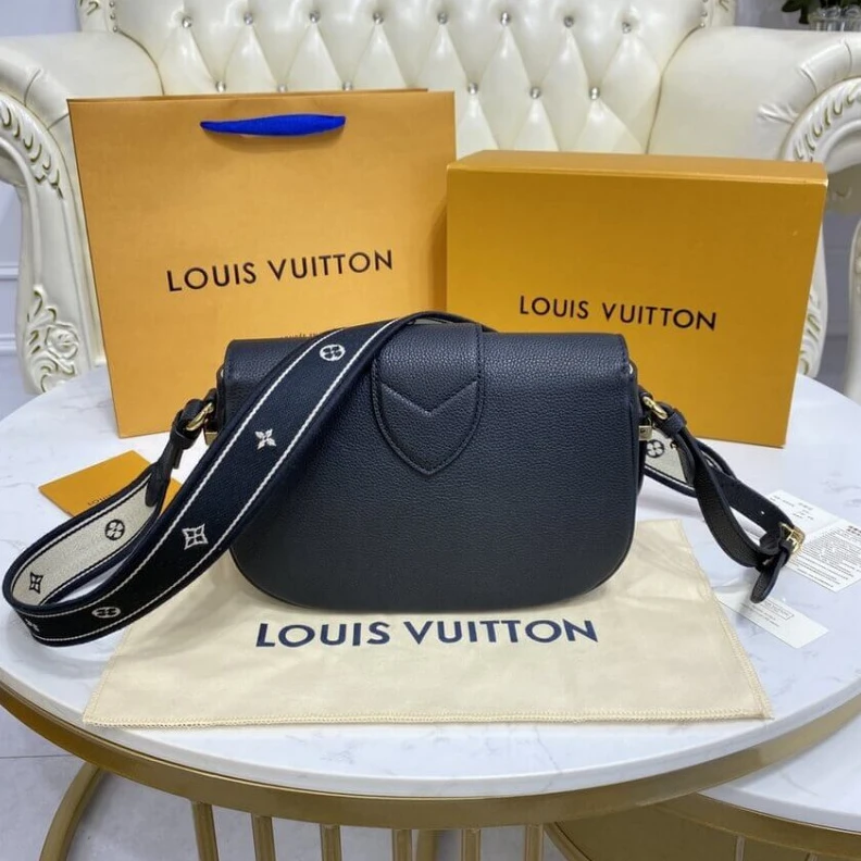 Lv belts replica Grained c Louis Vuitton LV Pont 9 Soft MM Black