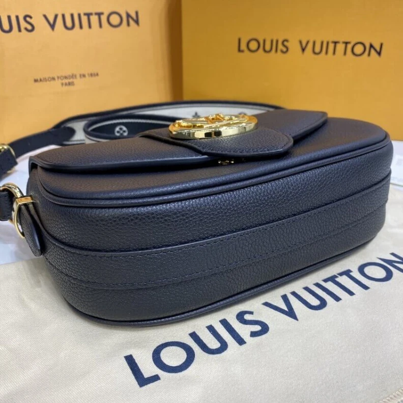 Lv belts replica Grained c Louis Vuitton LV Pont 9 Soft MM Black