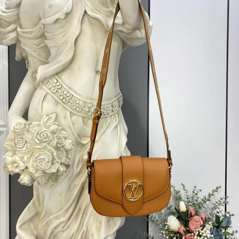 Lv belts replica Louis Vuitton LV Pont 9 Soft MM Sienne Doree