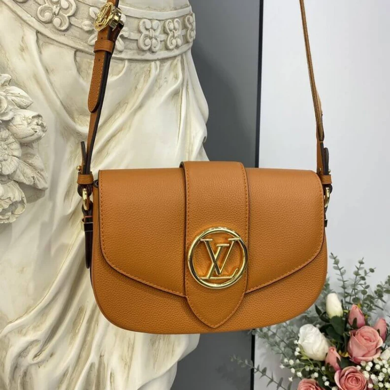 Lv belts replica Louis Vuitton LV Pont 9 Soft MM Sienne Doree