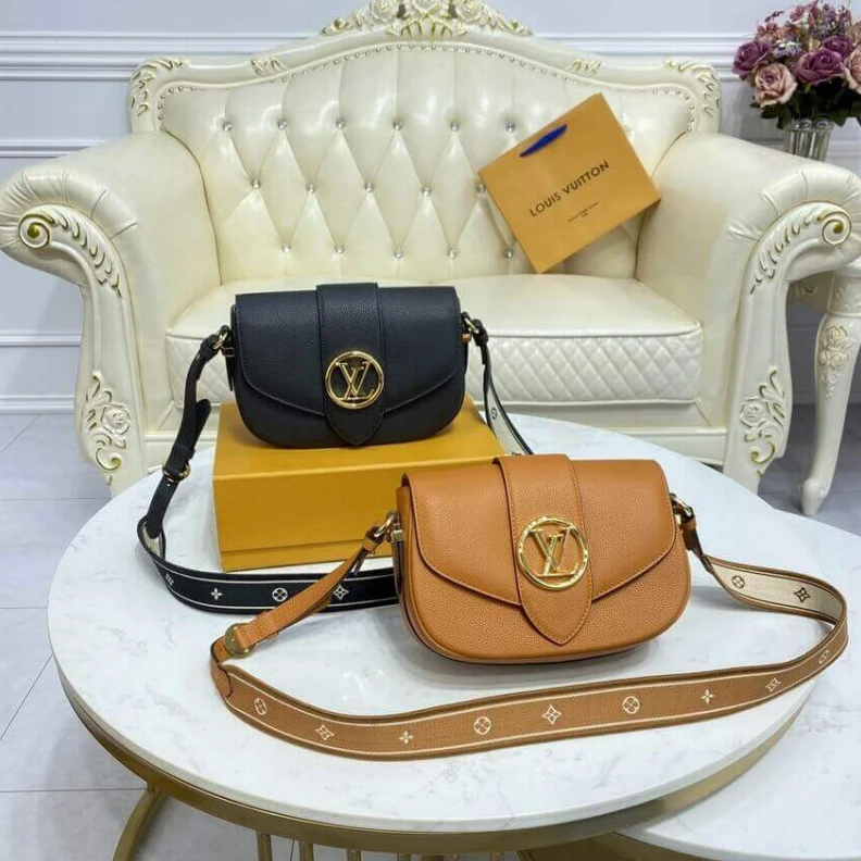 Lv belts replica Louis Vuitton LV Pont 9 Soft MM Sienne Doree