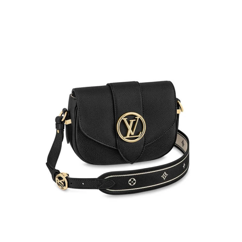 LV Circle Louis Vuitton LV Pont 9 Soft PM Black