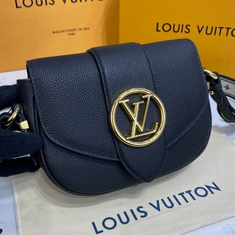 Replica bags LV Circle Louis Vuitton LV Pont 9 Soft PM Black