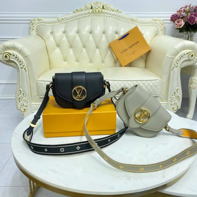 Replica bags LV Circle Louis Vuitton LV Pont 9 Soft PM Black