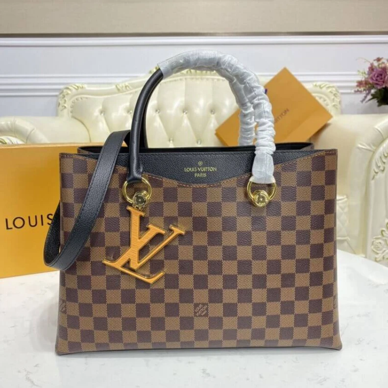Mythick.ru Goldcolor LV LV Riverside Bag Damier Ebene Black