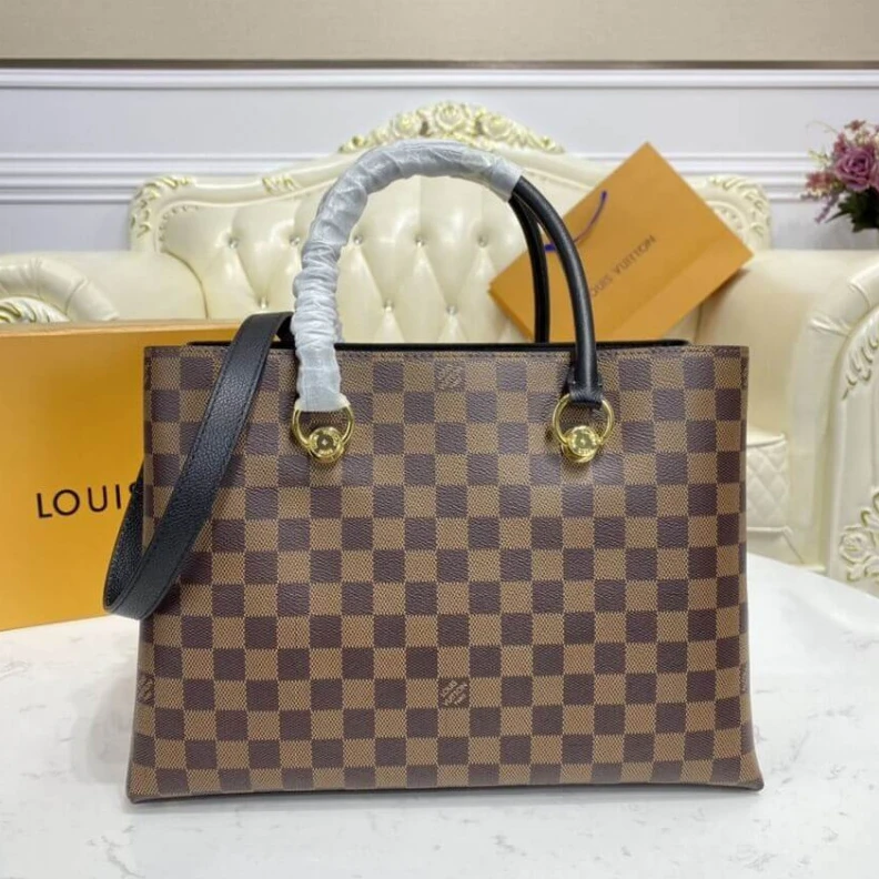 Mythick.ru Goldcolor LV LV Riverside Bag Damier Ebene Black