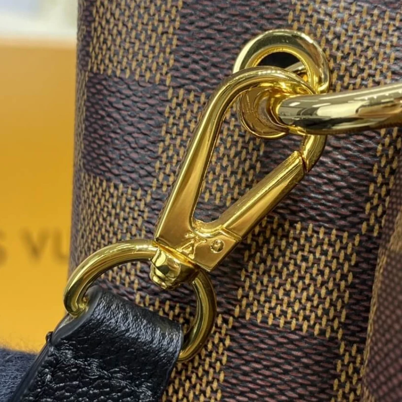 Mythick.ru Goldcolor LV LV Riverside Bag Damier Ebene Black