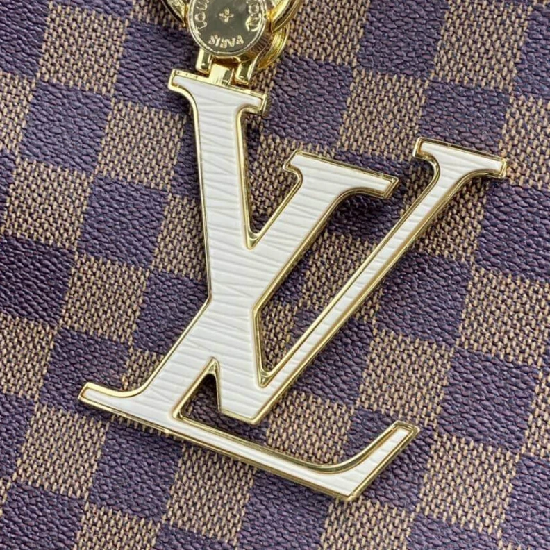 Replica bags Goldcolor Louis Vuitton LV Riverside Bag Damier Ebene Creme