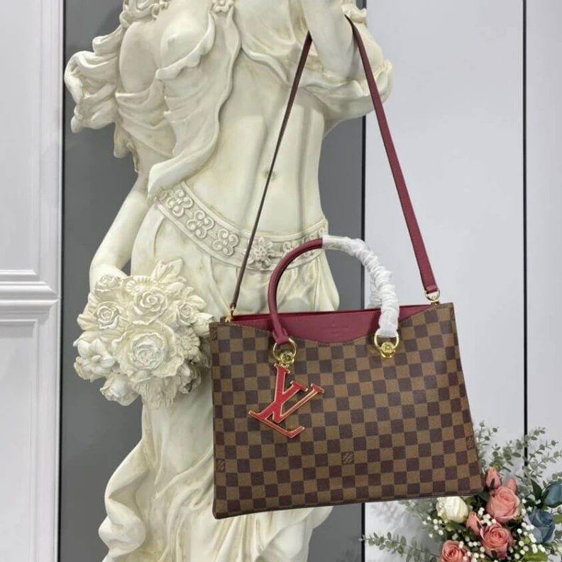 Mythick ru Damier Eb LV LV Riverside Bag Damier Ebene Fuchsia