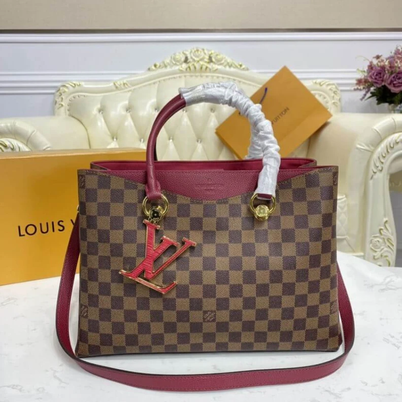 Mythick ru Damier Eb LV LV Riverside Bag Damier Ebene Fuchsia