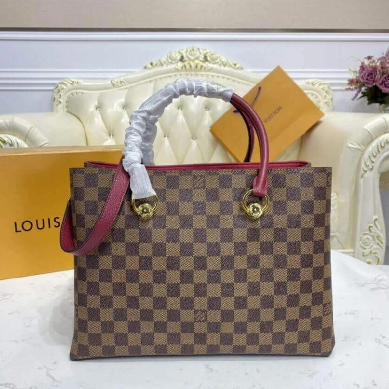 Mythick ru Damier Eb LV LV Riverside Bag Damier Ebene Fuchsia