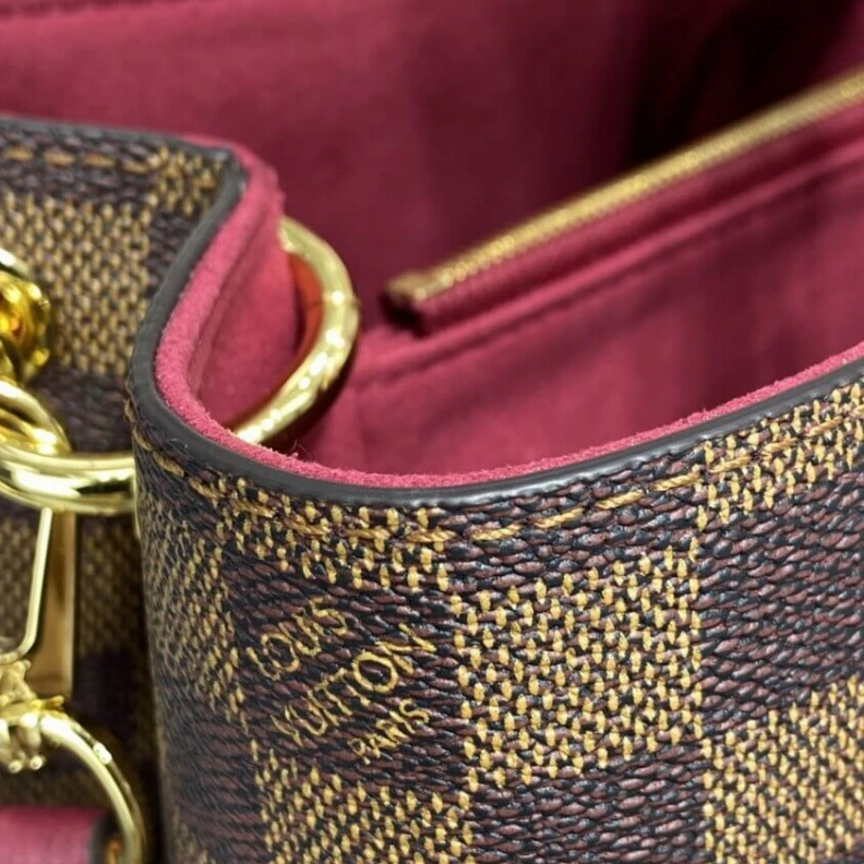 Mythick ru Damier Eb LV LV Riverside Bag Damier Ebene Fuchsia