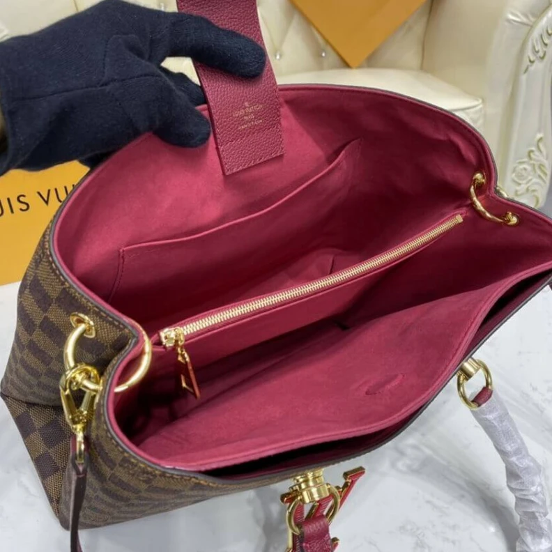 Mythick ru Damier Eb LV LV Riverside Bag Damier Ebene Fuchsia