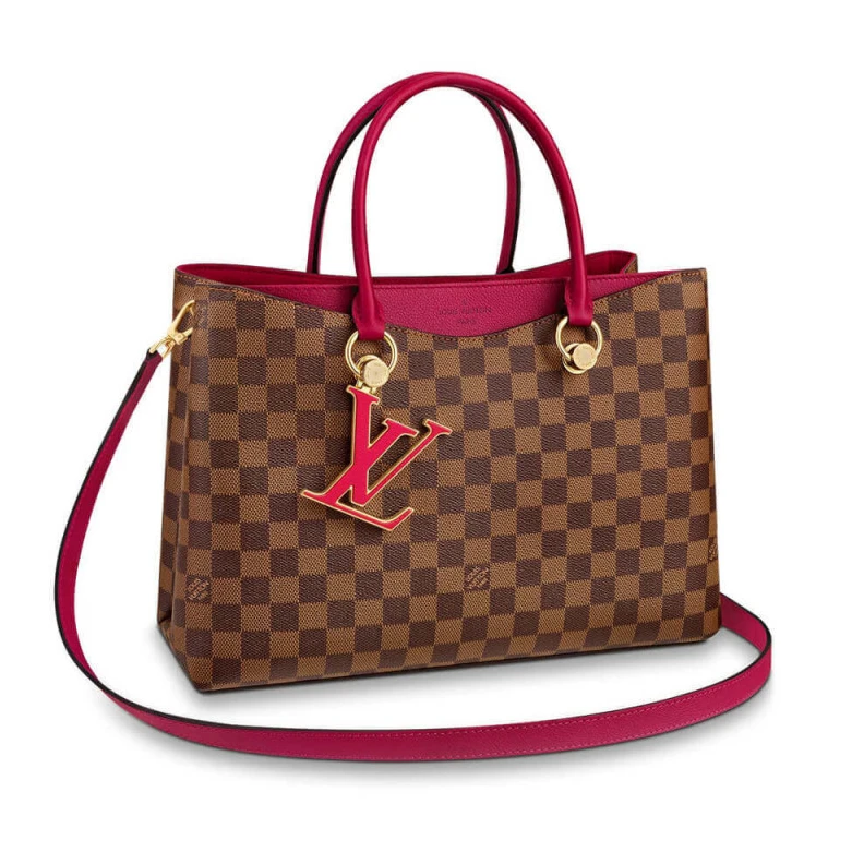 Damier Eb LV LV Riverside Bag Damier Ebene Fuchsia