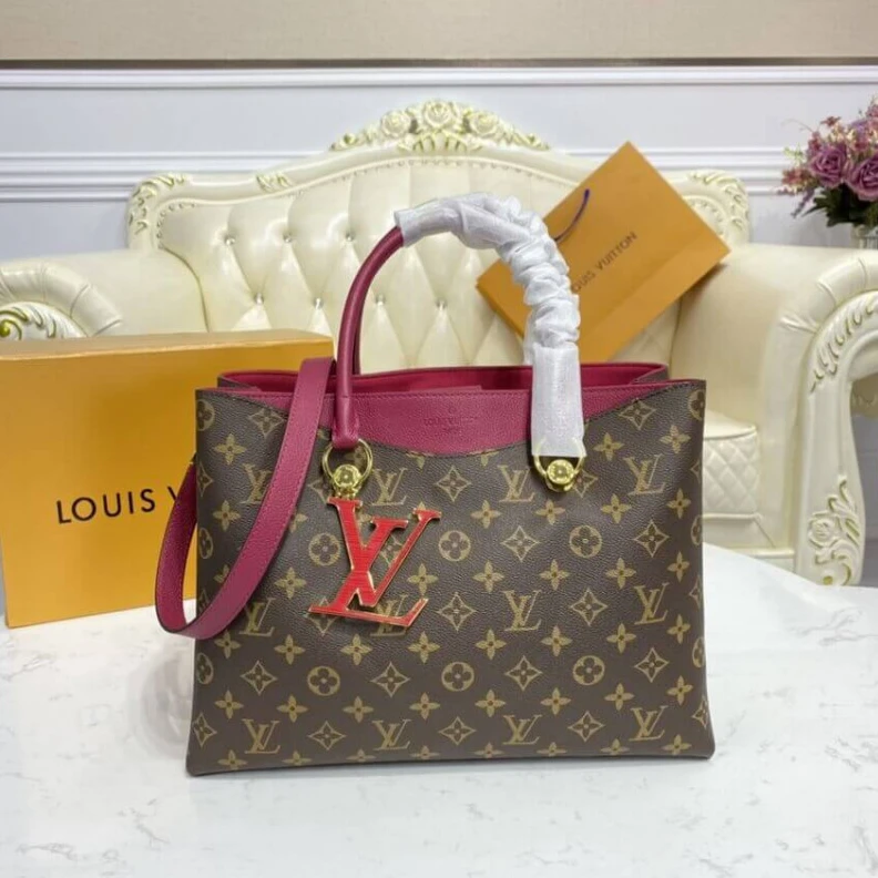 Replica bags lv Combining Louis Vuitton LV Riverside Bag Monogram Canvas Fuchsia
