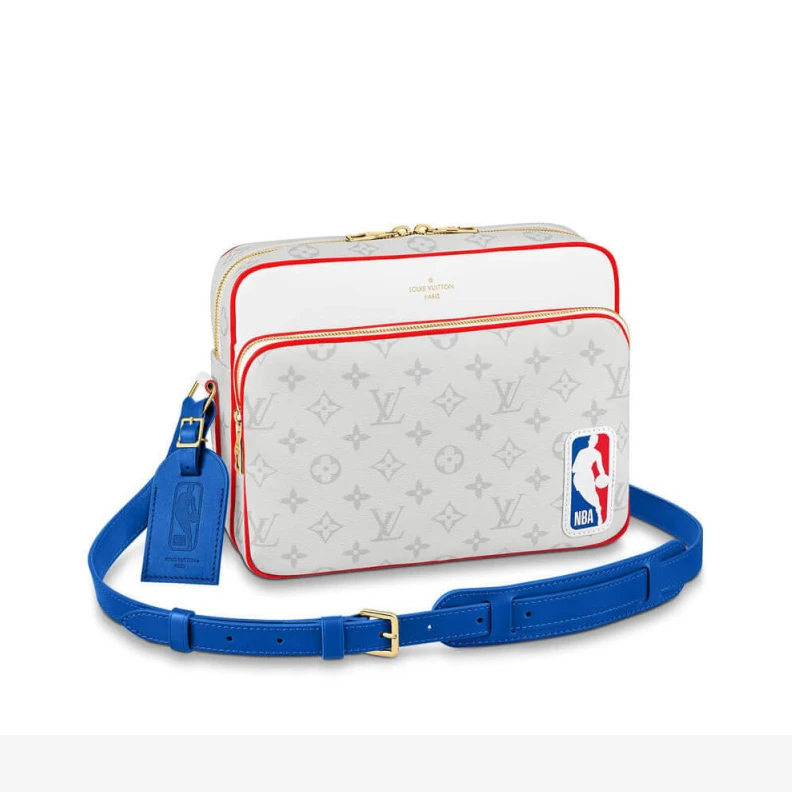 2 outside Louis Vuitton LVxNBA Nil Messenger Bag Antartica