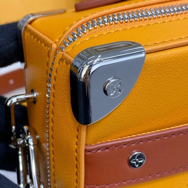 Replica bags Strap Dro Louis Vuitton LVxNBA Orange Leather Handle Trunk