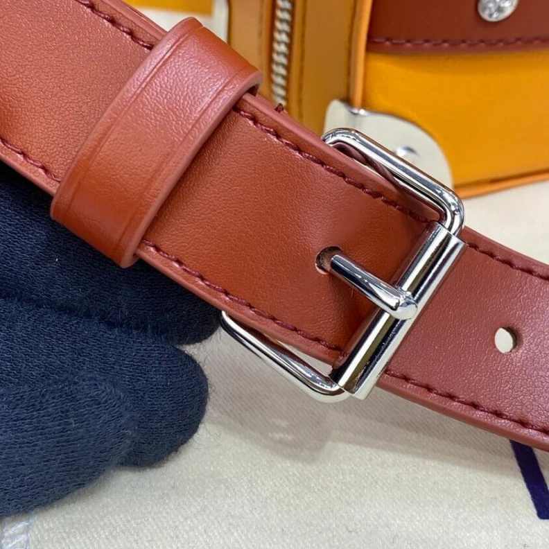Replica bags Strap Dro Louis Vuitton LVxNBA Orange Leather Handle Trunk