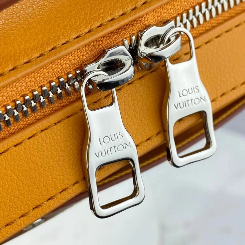 Replica bags Strap Dro Louis Vuitton LVxNBA Orange Leather Handle Trunk